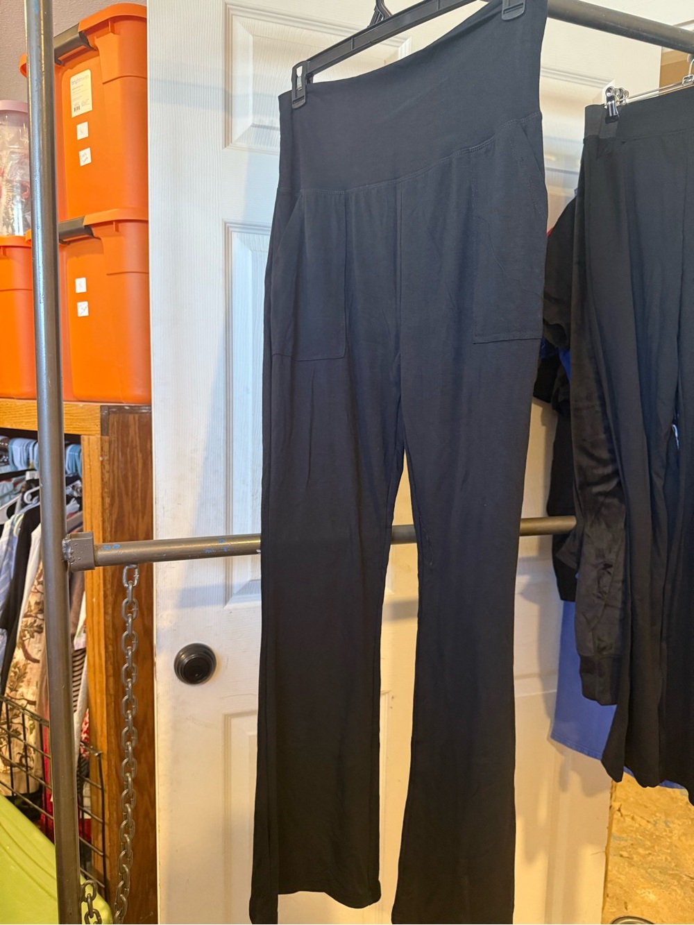 a new day Black High-Waist Stretch Leggings with Front Pockets